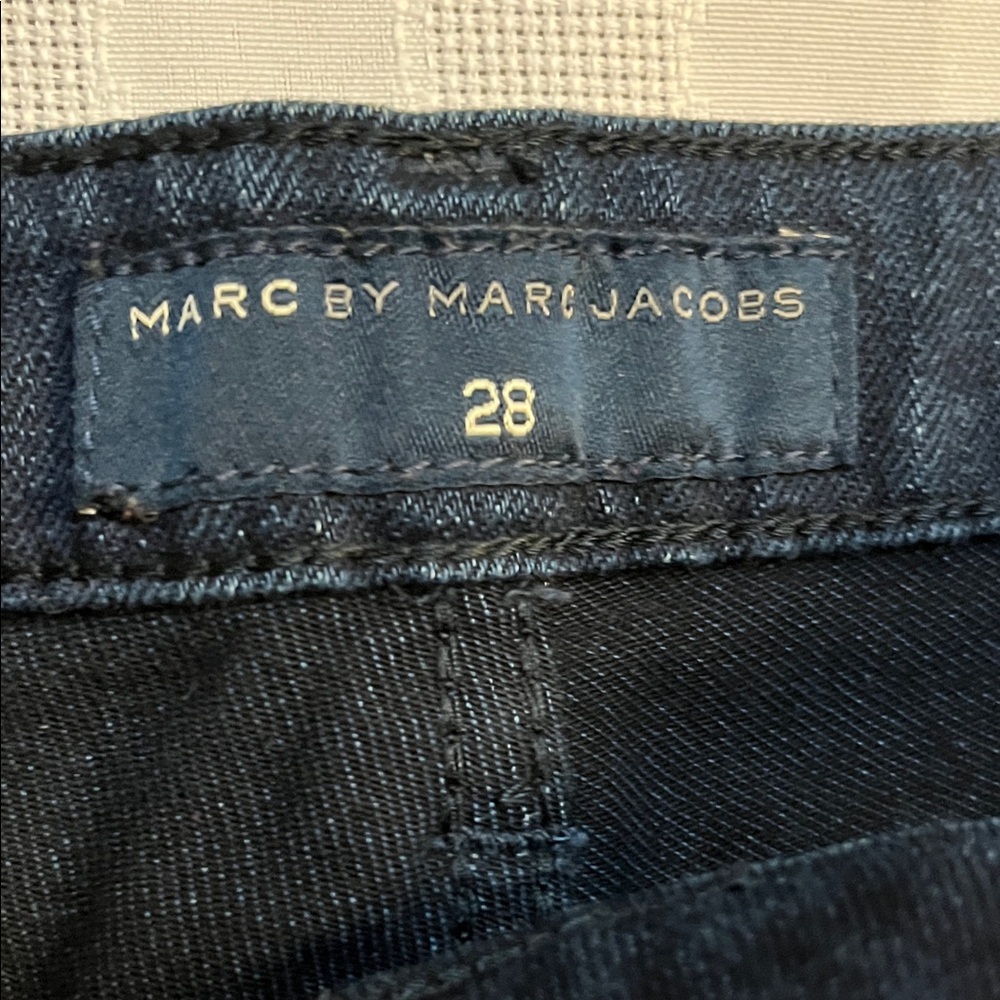 Marc By Mark Jacobs Skinny Jeans Zipper Dark Carbon Wash Sz 28 NWT - Picture 2 of 12